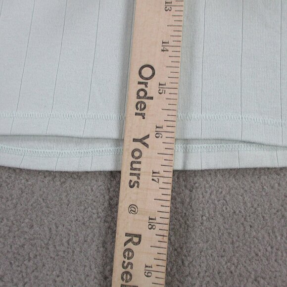 SKIMS Drop Needle Cropped Tank Top Womens Large Frost Blue Pointelle Crewneck - Picture 9 of 10